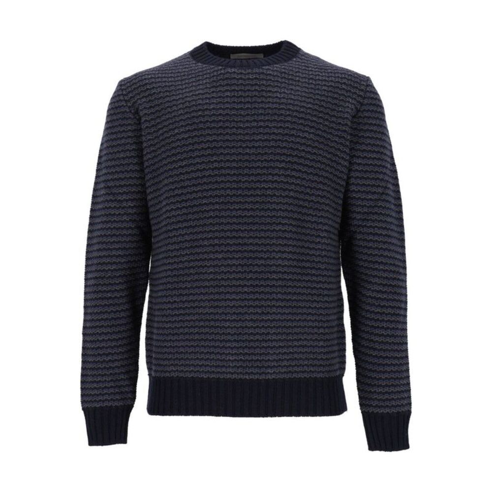 Corneliani Men Striped Crew Neck Sweater